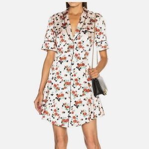 ALC Floral Silk Ruthie Pajama Dress Pink Black Red Size 14